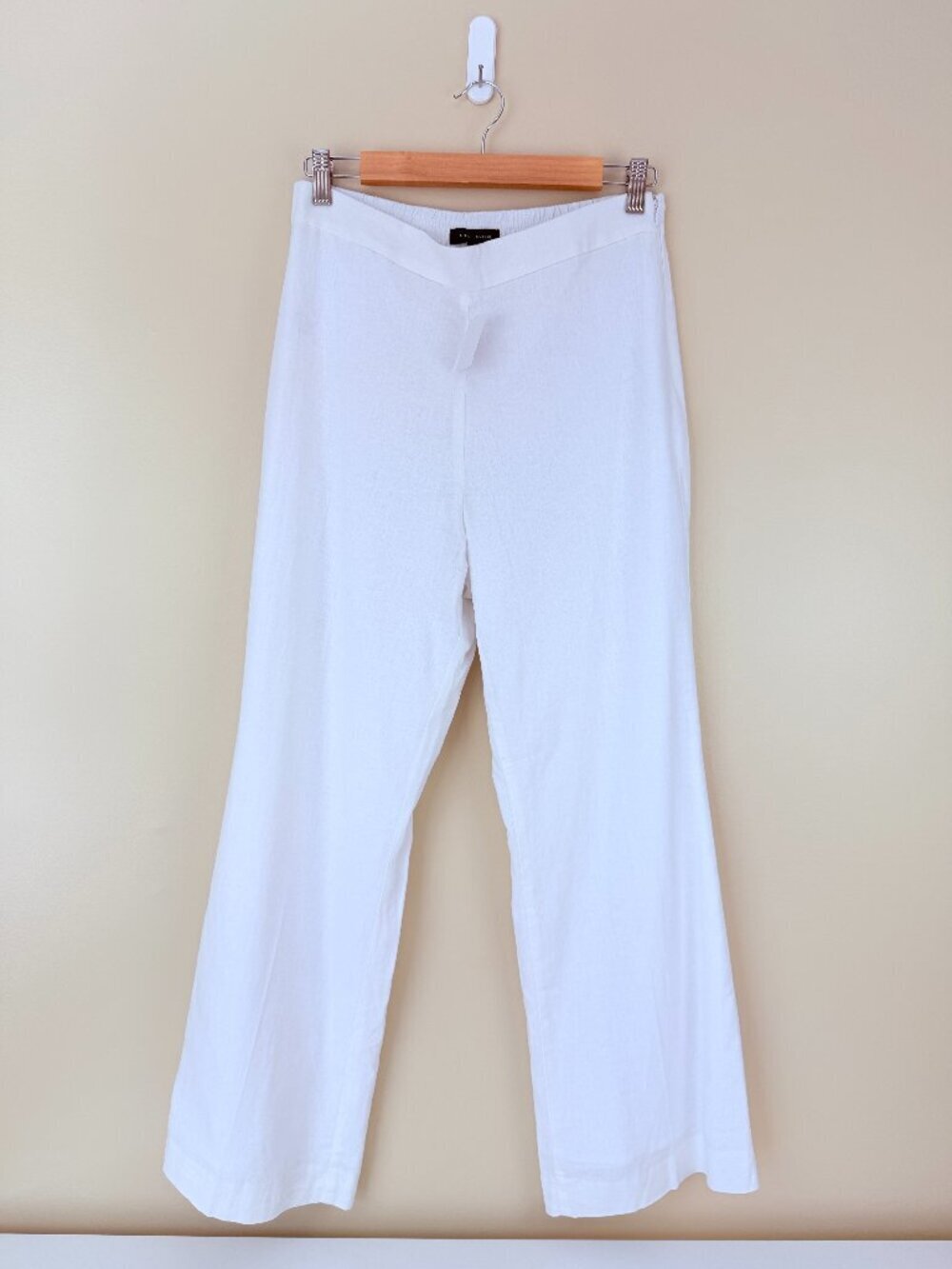 NWT Ann Taylor Linen Blend Pull On Wide Leg Pants Size 4